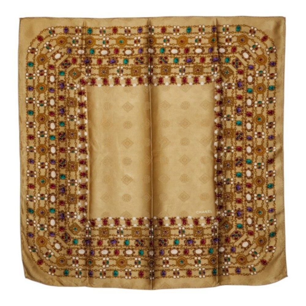 Chanel Gripoix Silk Large Scarf